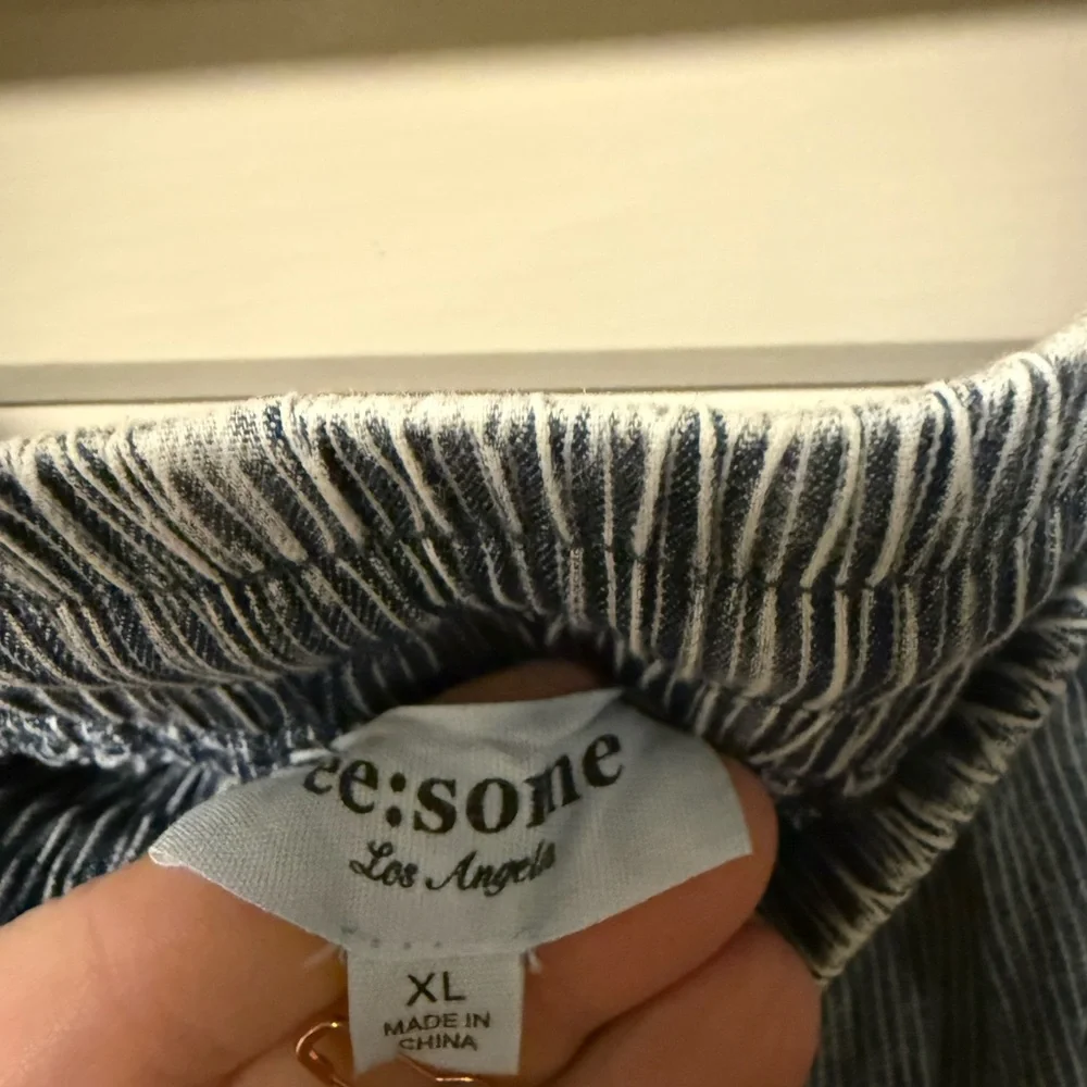 Denim Jogger Pants with Drawstring. EESOME. NWT - Picture 2 of 3
